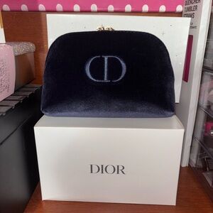 Dior Midnight Blue Velvet Cosmetic Case